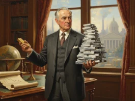 Geschäftsmann vergleicht Gold- und Silberbarren zum sinkenden Gold-Silber-Verhältnis auf 62:1 für kluge Anleger.