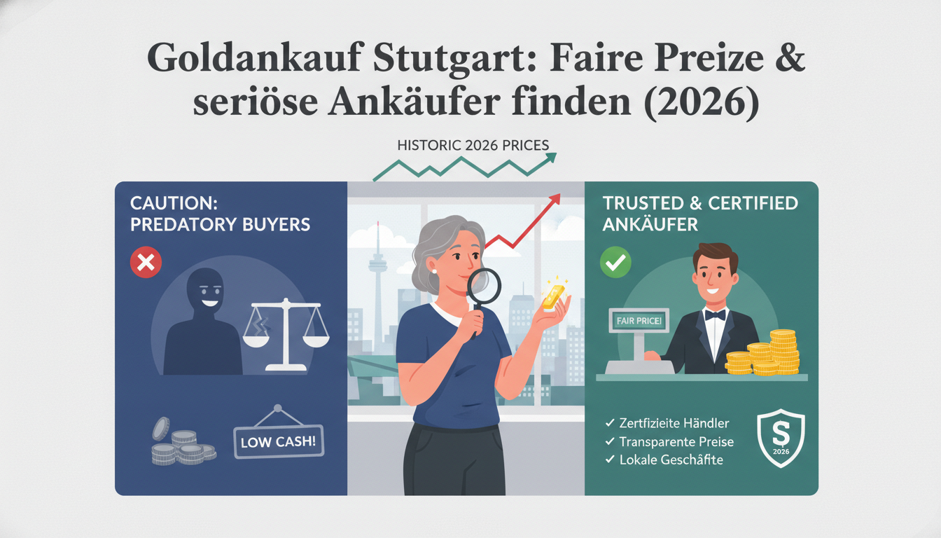 Frau prüft Goldbarren beim Goldankauf in Stuttgart, um seriöse Ankäufer mit fairen Preisen zu finden.