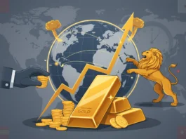 Goldpreis-Rekordjagd: Goldbarren und Münzen vor Weltkugel symbolisieren Zentralbank-Käufe und Geopolitik im März 2026.