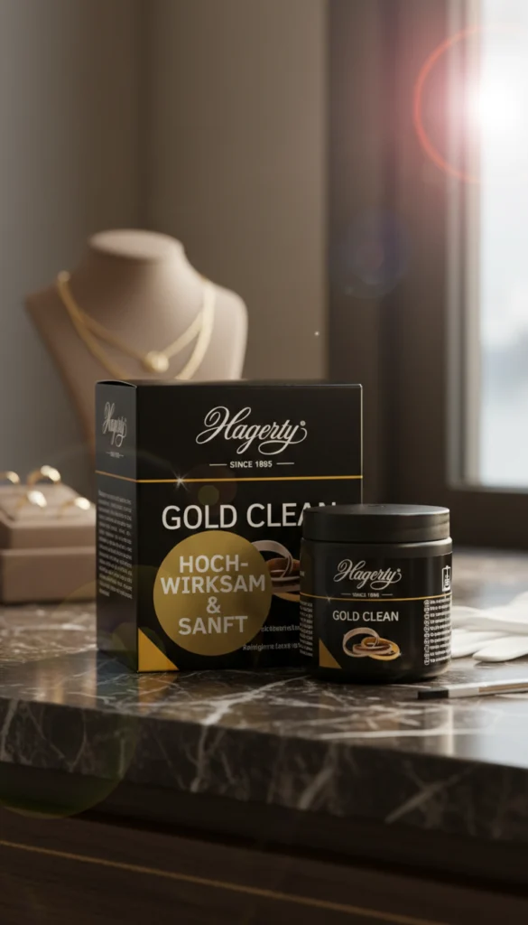 Hagerty Gold Clean im Test: Der Wellness-Urlaub für Ihren Goldschmuck 1 hagerty gold clean jewelry cleaner display 1