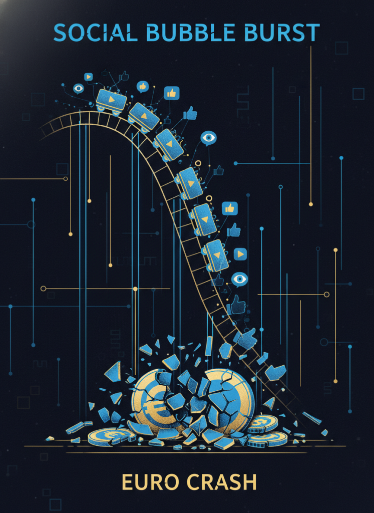 Fig 1: Abstrakte Darstellung der Volatilität von Aufmerksamkeit und Einnahmen in der Creator Economy.