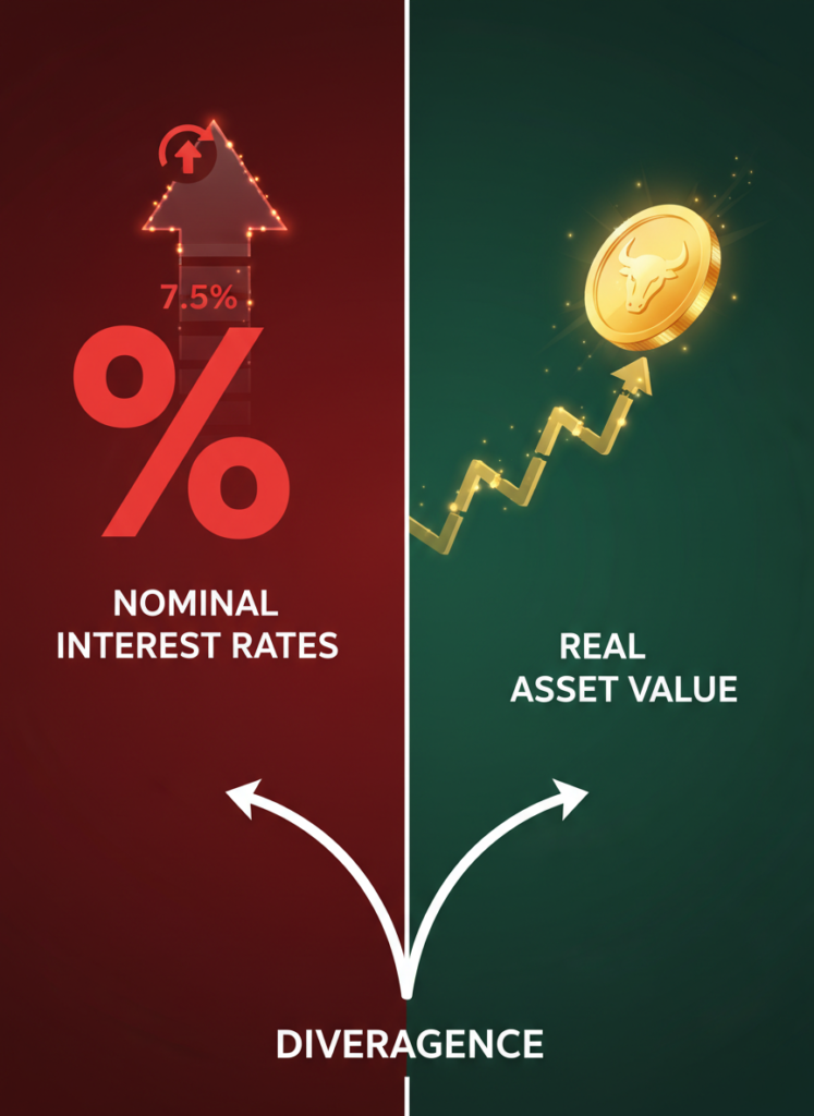 Fig 3: Vergleichsgrafik: Steigende Zinsen vs. steigender Goldpreis (Filename: vergleichsgrafik-steigende-zinsen-vs-steigender-go-2026-03-04-vw4o.webp)