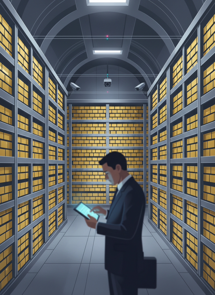 Fig 2: Zentralbanktresor voll mit Goldbarren, symbolisiert institutionelle Käufe (Filename: zentralbanktresor-voll-mit-goldbarren-symbolisiert-2026-03-04-lw5a.webp)
