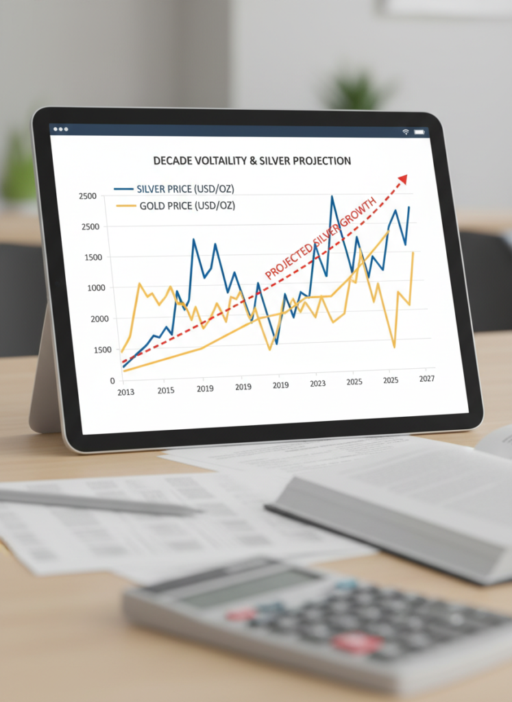 Fig 1: Chartvergleich Gold und Silber Preisentwicklung mit Prognose für 2027 (Filename: chartvergleich-gold-und-silber-preisentwicklung-mi-2026-03-05-4f10.webp)
