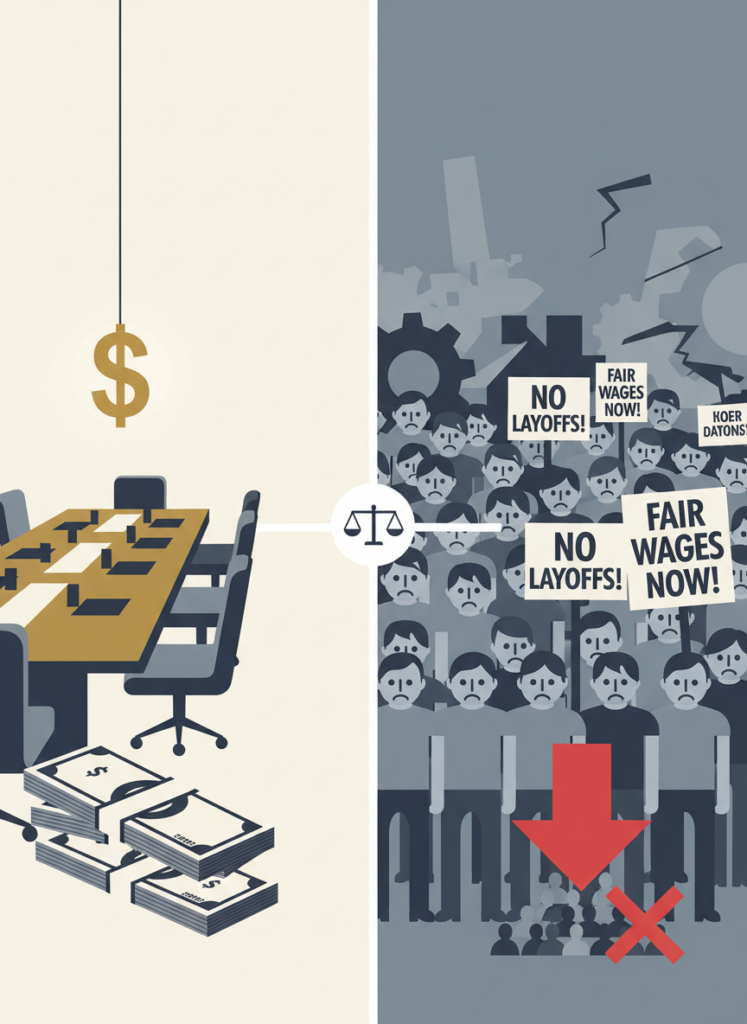 Der psychologische Kontrast zwischen VW Management und Belegschaft. 