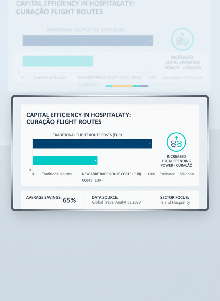 Fig 2: Datenvisualisierung der Kapitaleffizienz und Ticketkosten für Curaçao-Reisende aus Deutschland