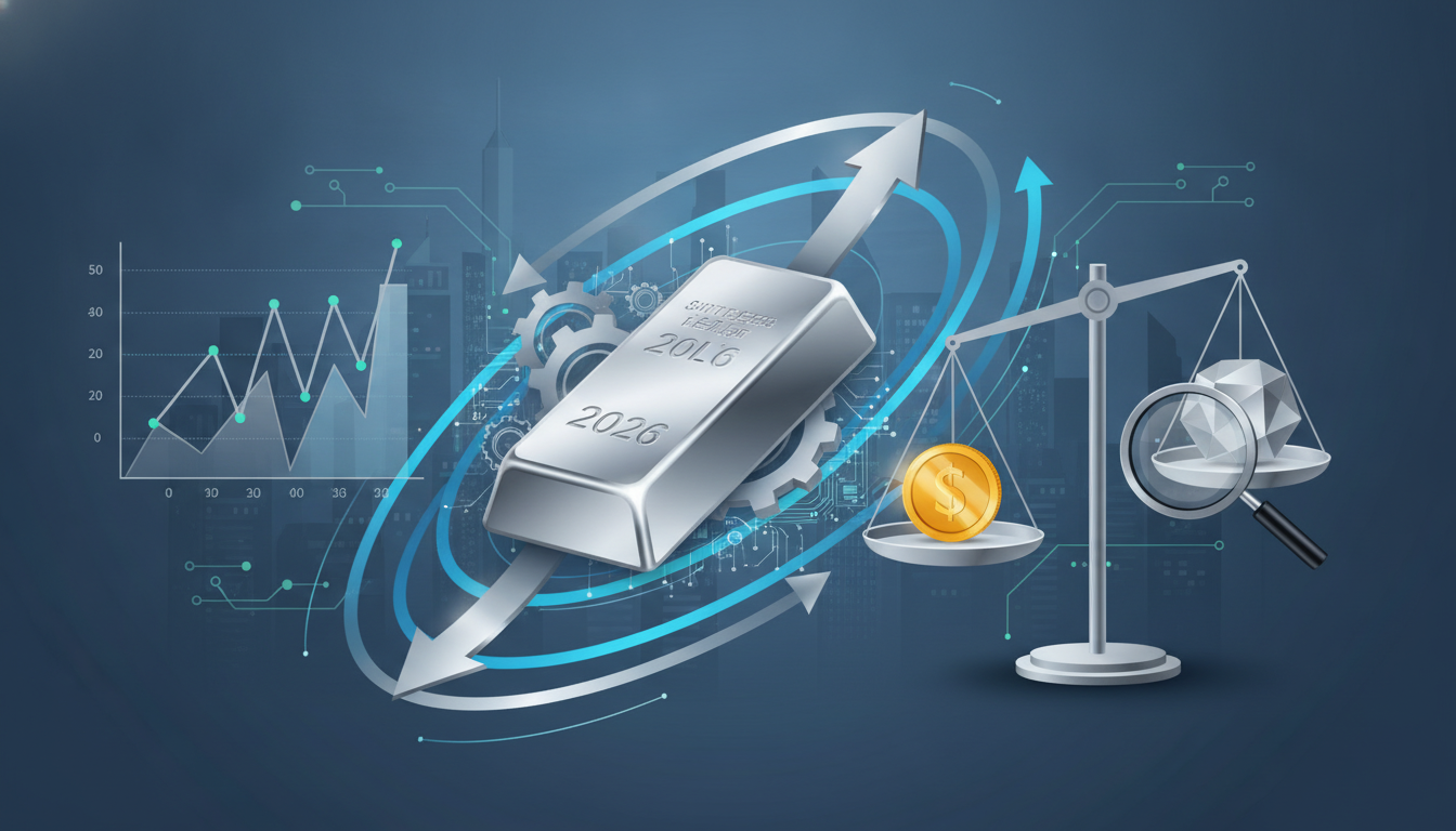 Ein geprägter Silberbarren für 2026 auf Finanzcharts zeigt, ob sich das Investieren in Silber als Geldanlage lohnt.
