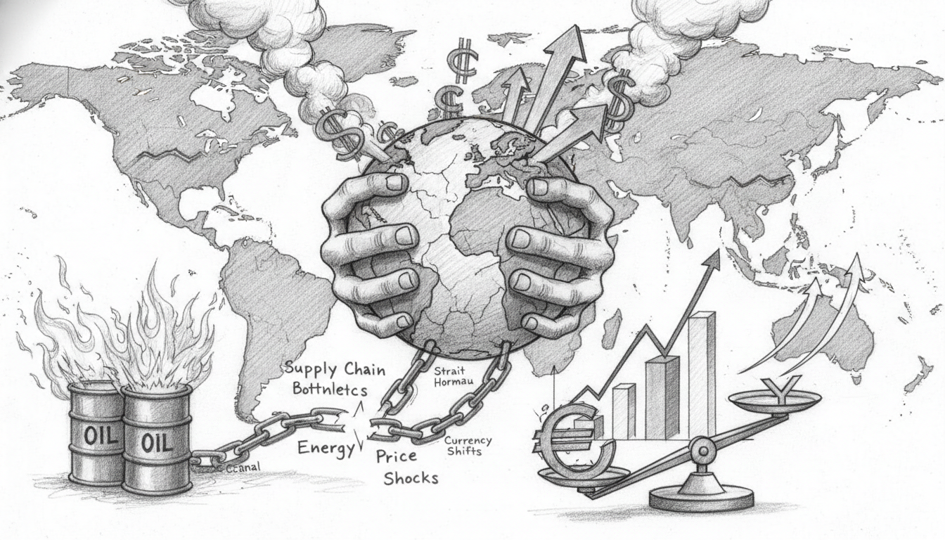 iran-war-impact-global-inflation-analysis.webp Weltkugel zwischen Händen mit Öl und Währungen zur Analyse: Einfluss vom Iran-Krieg auf die weltweite Inflation.