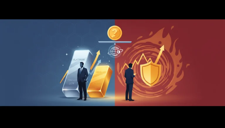 Investor wählt zwischen Platin und Goldbarren sowie Schutzschild zur Rendite und Psychologie der Krisenwährung.