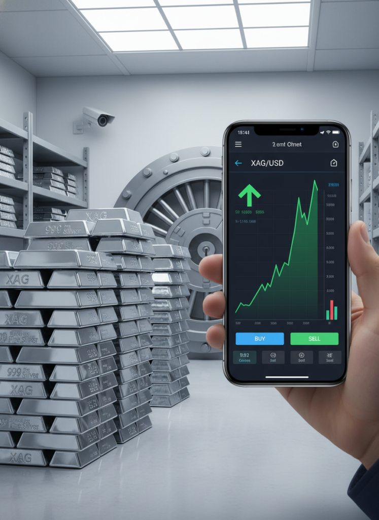 Wird Silber im Jahr 2026 die 100-Dollar-Marke knacken? Die Insider-Analyse 2 Vergleich zwischen physischem Silberkauf und dem Handel mit XAG/USD CFDs im Jahr 2026