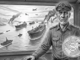 Eskalation an der Straße von Hormus: Kapitän blickt auf Konflikt mit Öltankern und Dollar-Globus zum steigenden Ölpreis.