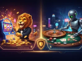 Löwe an Slots und Roboter bei Tischspielen zeigen die beliebtesten Spiele in den besten Online Casinos.
