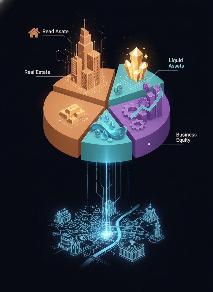 Infografik: Vermögensaufteilung und Asset-Allokation