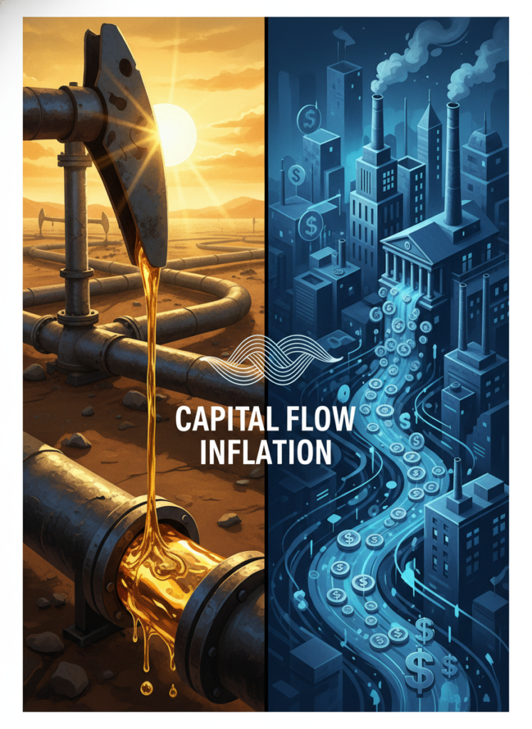 Der große Zyklus des DAX: Makro-Prinzipien, EZB-Zinsen & Marktlage 3 Ölpipeline und industrielle Dividendenaktien im Kontrast zur Darstellung von Inflationsgewinnern.