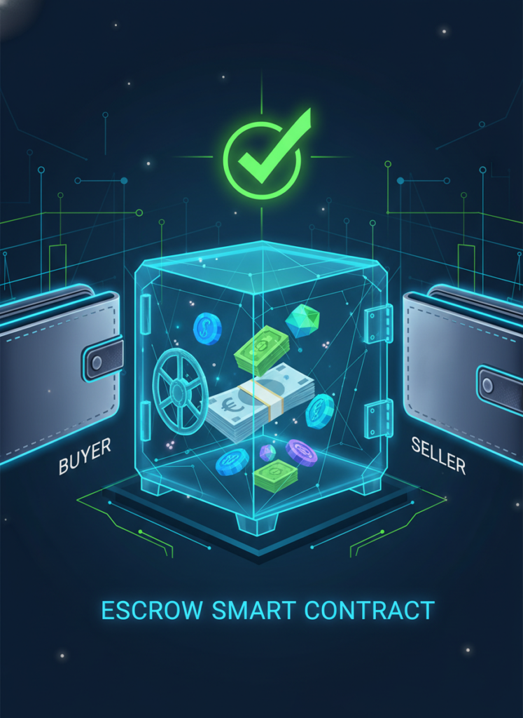 Darstellung eines Blockchain-basierten Treuhand-Smart-Contracts