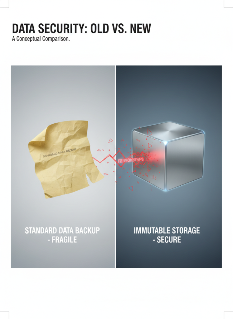 Storage Security 2026: Die Psychologie des Risikos und der Schutz des digitalen Kapitals 2 Vergleich zwischen traditionellem Backup und Immutable Storage