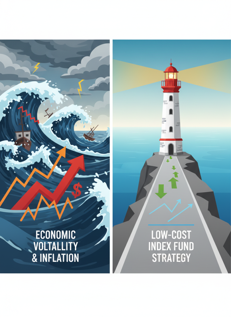 Ein Leuchtturm, der einen sicheren Weg durch stürmische wirtschaftliche Zeiten weist